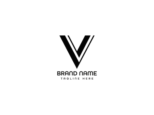 Un logo de letra v sobre un fondo blanco