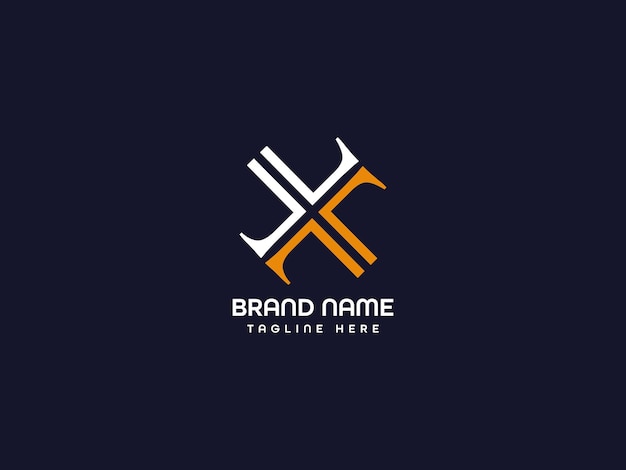 Un logo de letra x con un fondo azul