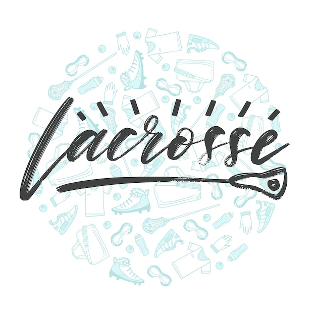 Vector logo de letras de lacrosse