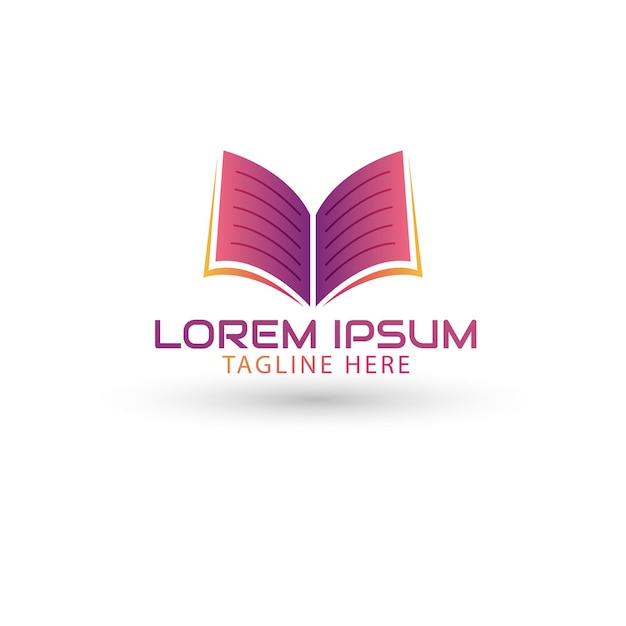 Un logo de libro que está abierto y la palabra 'l'