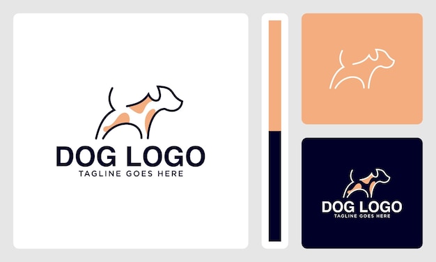 logo lindo del contorno del perrito