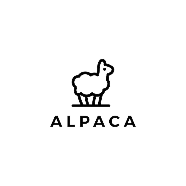 Logo de llama de alpaca