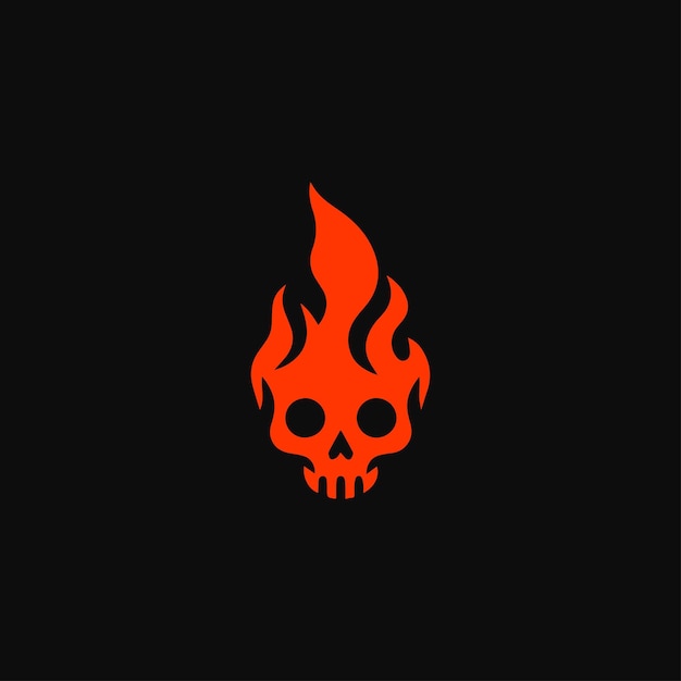 Logo de llama de calavera