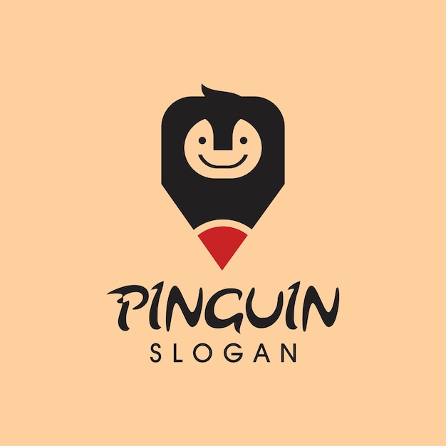 Vector logo con look pinguin