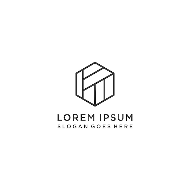 Vector logo lorem ipsum eslogan va aquí plantilla de arte de diseño