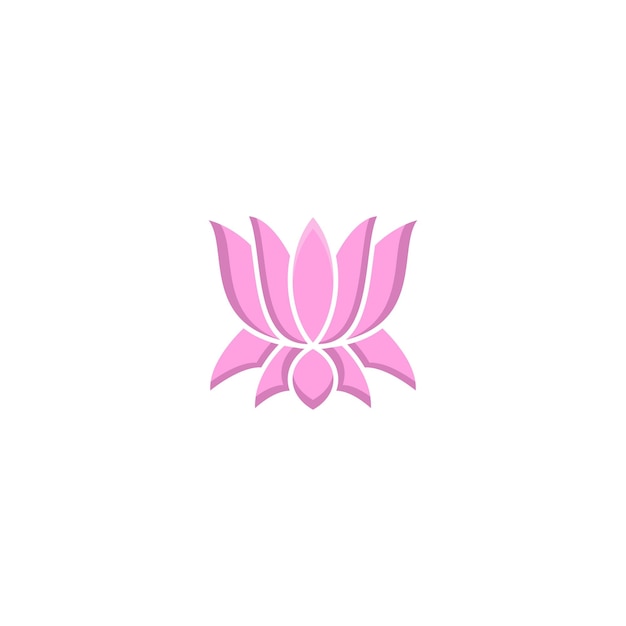 Un logo de loto rosa con una flor rosa.