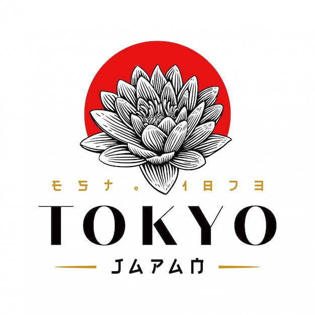 Logo de lotus de japon