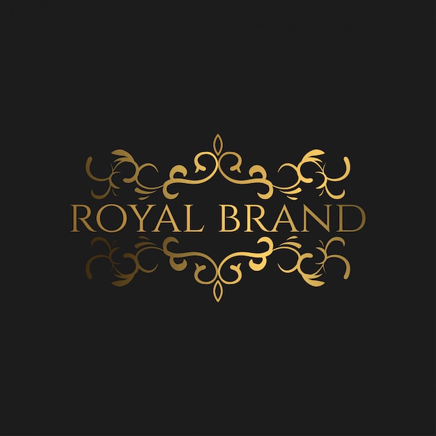 Logo de lujo con color dorado.