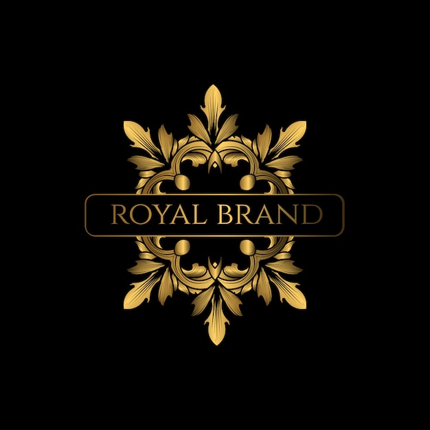 Logo de lujo con color dorado.