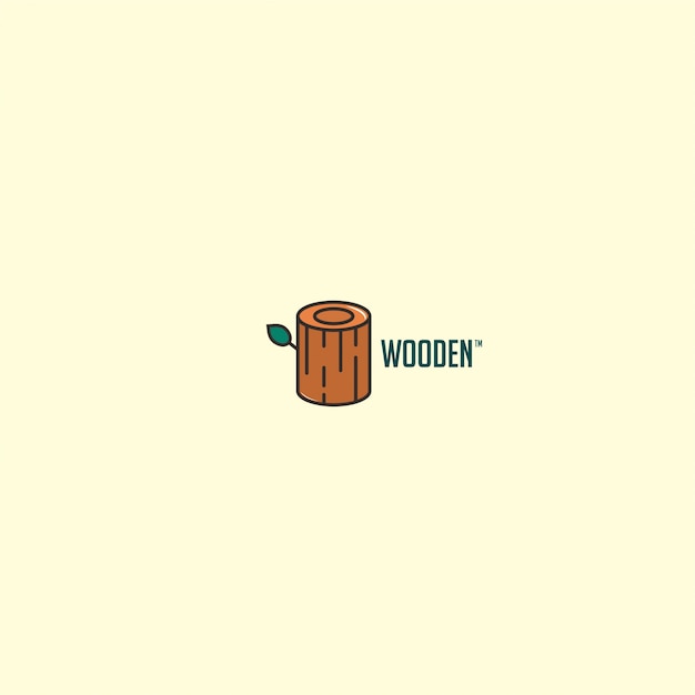 Vector logo de madera