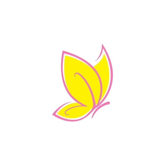 Vector logo de mariposa abstracta