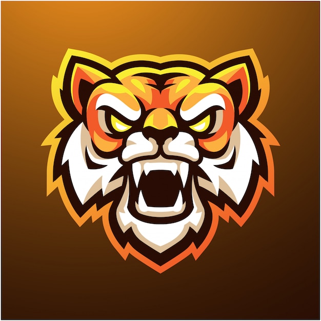 Logo de mascota cabeza de tigre