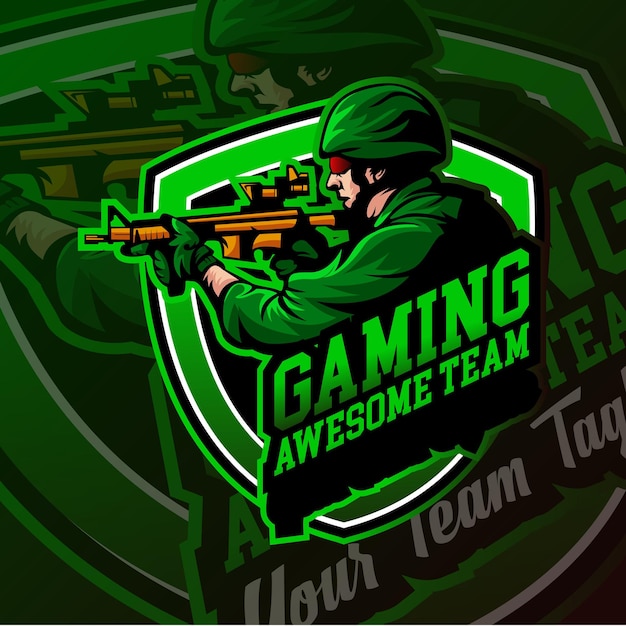 Logo de mascota esports gaming vector gratuito