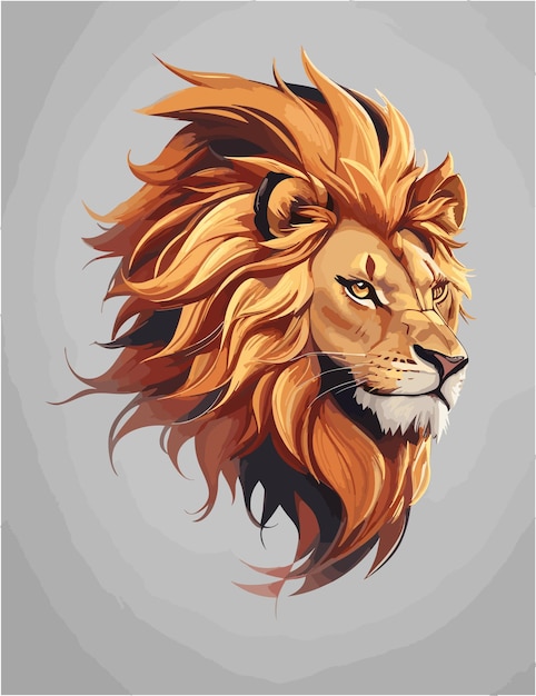 un logo de mascota de león