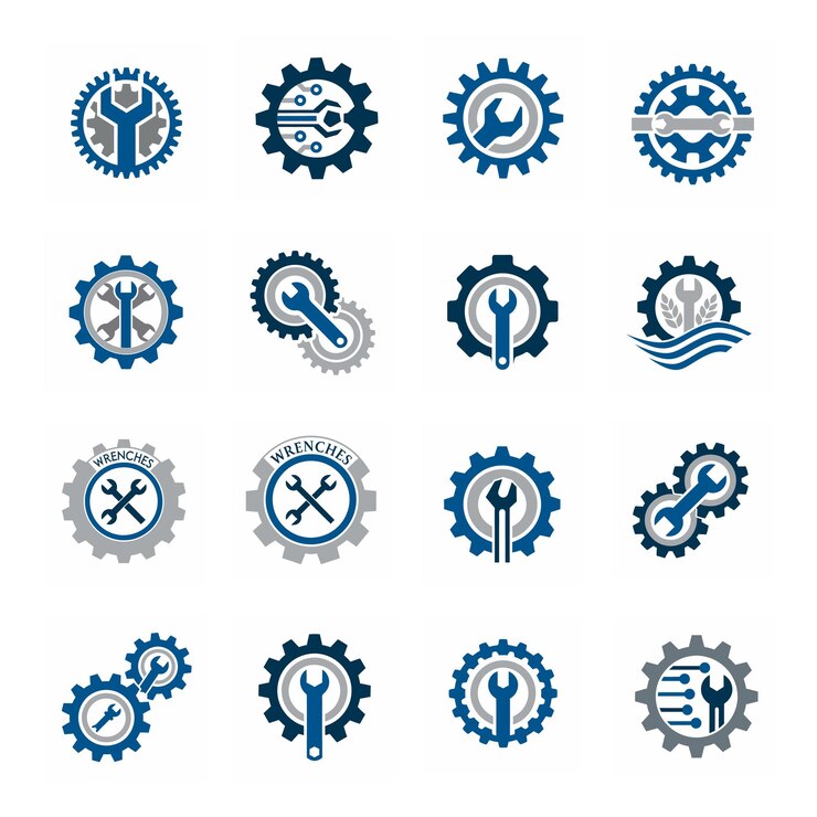Vector logo mecanico