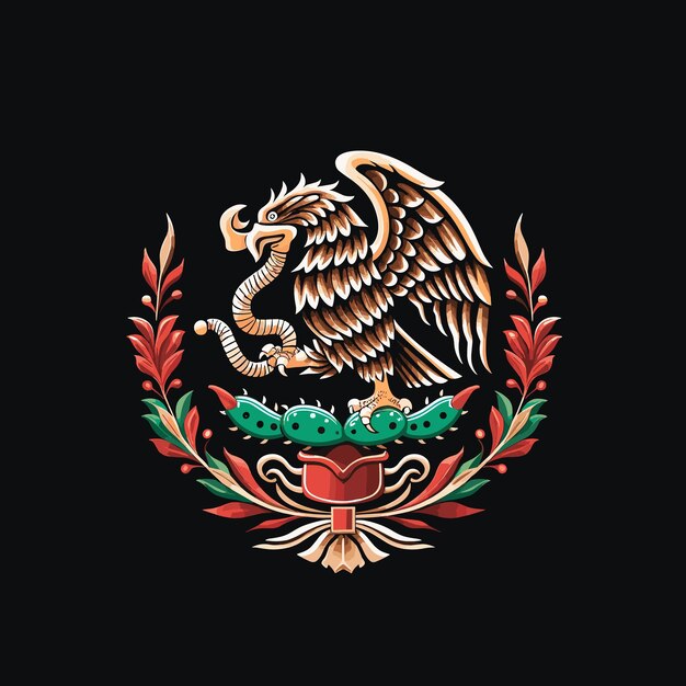 Logo mexicano para uso comercial ilustración vectorial