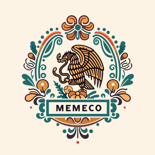 Logo mexicano para uso comercial Ilustración vectorial