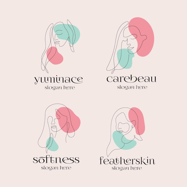Logo minimalista de mujer