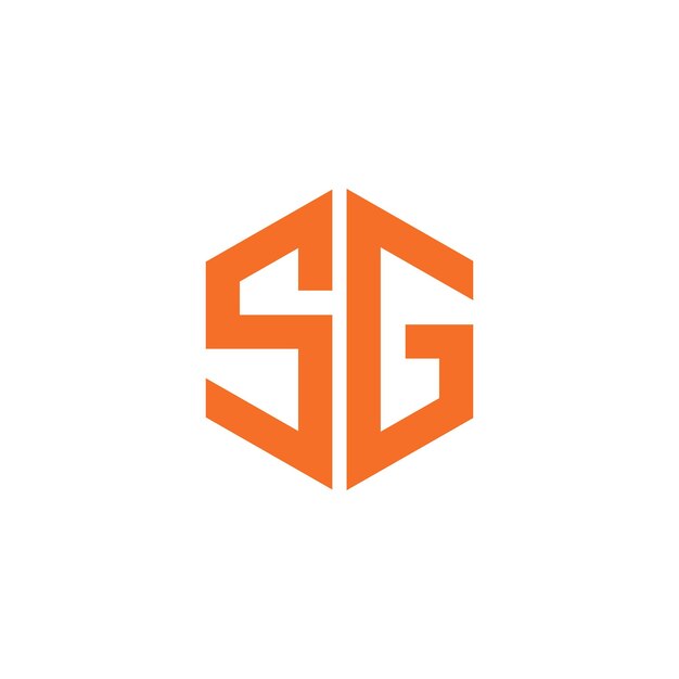 Logo naranja y blanco para una empresa ss
