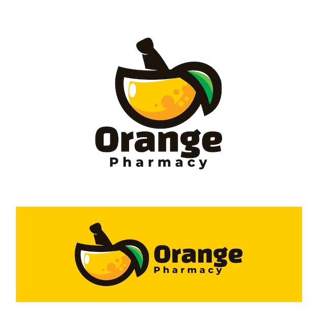 Logo naranja farmacia arte ilustración