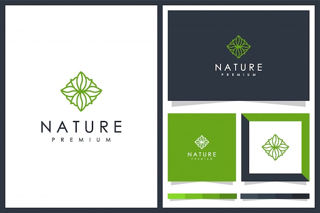 Logo naturaleza diseño minimalista