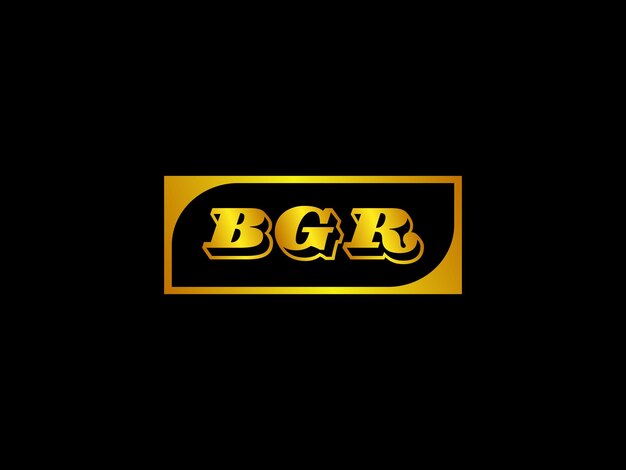 Un logo negro y dorado para brr.