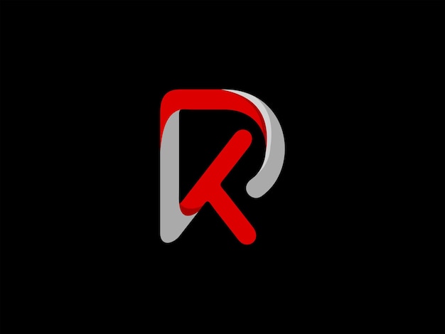 Un logo negro y rojo para r y r