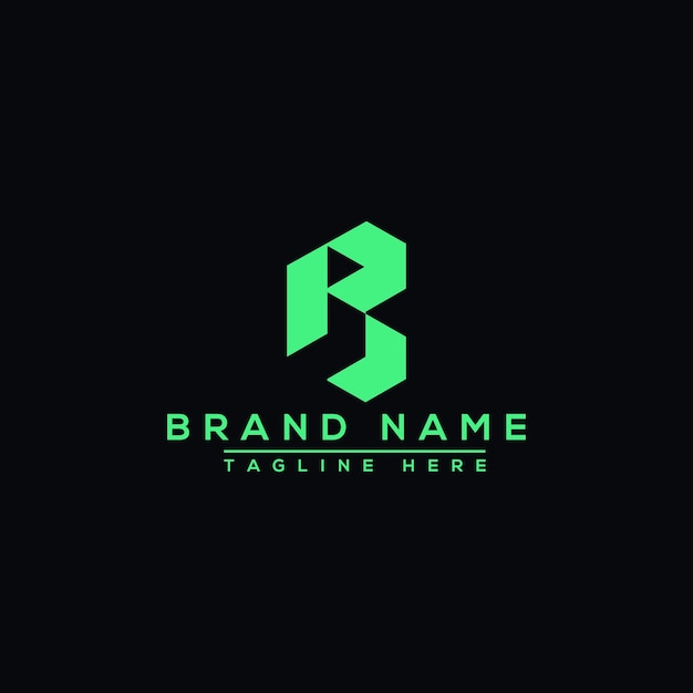 Un logo negro y verde con la letra b
