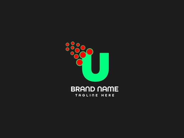 Vector un logo negro y verde con la letra u en él