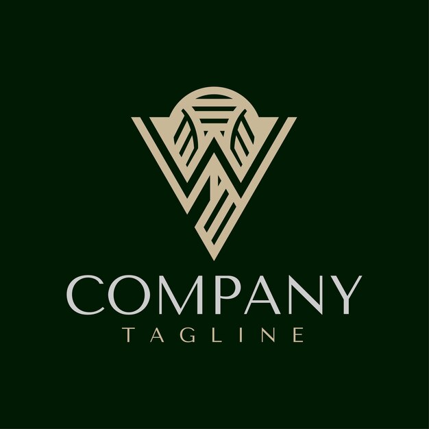 Un logo negro y verde con el logo aw