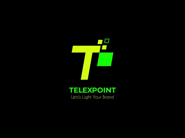 Vector un logo negro y verde para telelpoint.