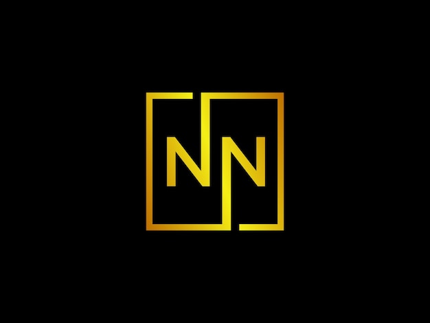 Logo nn dorado con fondo negro