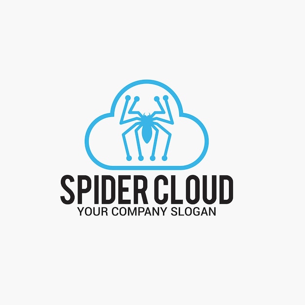 Vector logo de nube de araña