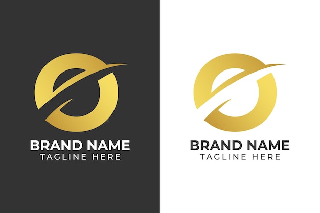 logo o oro Diseño de plantilla moderno