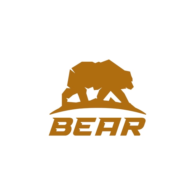 Un logo de oso con la palabra oso en él