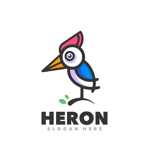 Vector un logo de pájaro con el nombre del pájaro de la empresa.