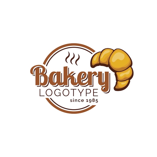 Logo de panadería con croissant