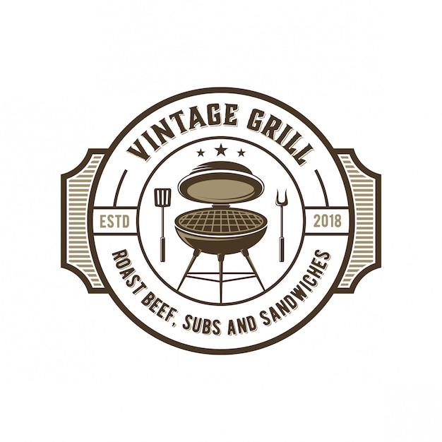 logo de parrilla vintage