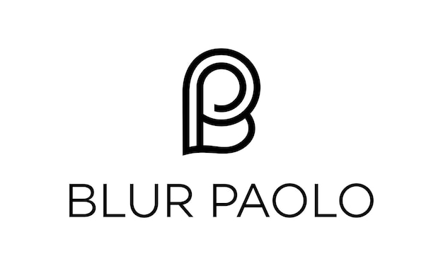 Un logo para la patología de bluro que es en blanco y negro.