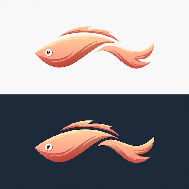 Logo de peces coloridos listo para usar