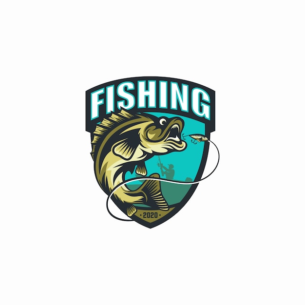 Logo de pesca vintage