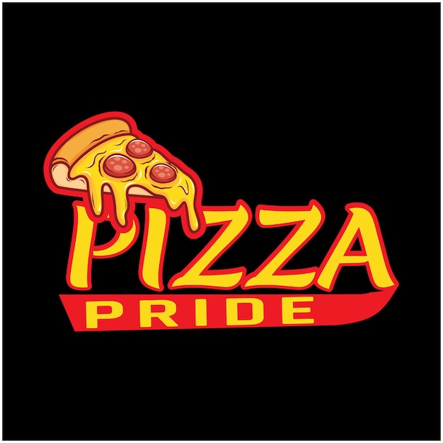 Un logo de pizza que dice orgullo de pizza.