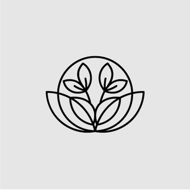 Un logo para una planta y un cuenco.