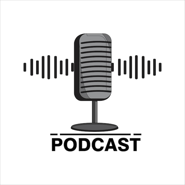 Logo Podcast Color Ilustraciones Vector