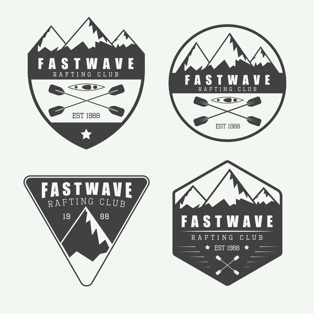 logo de rafting vintage
