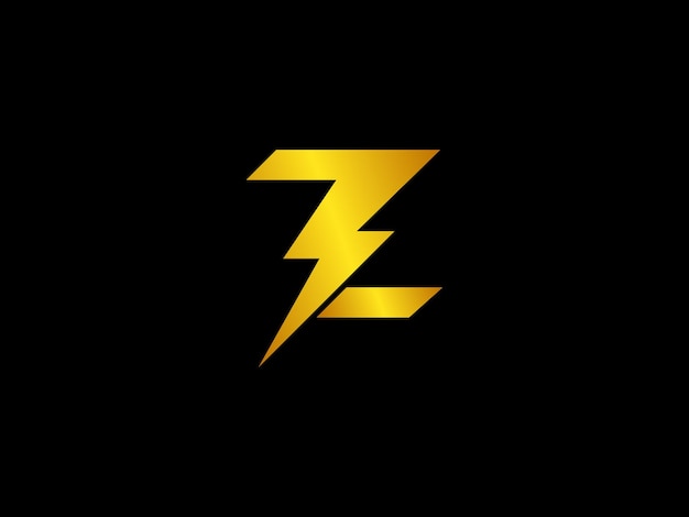 Un logo de rayo amarillo con la letra z sobre un fondo negro