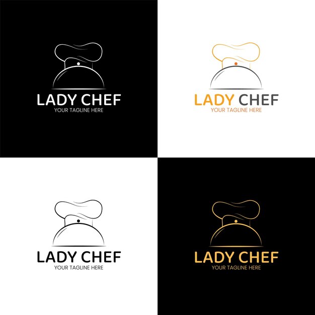 Logo para un restaurante llamado lady chef