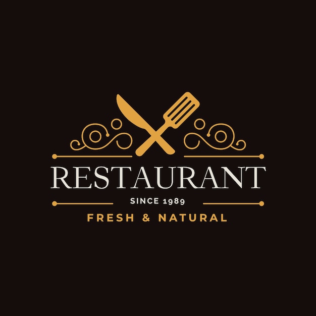 Logo de restaurante retro