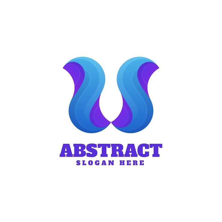 Vector logo resumen degradado colorido estilo