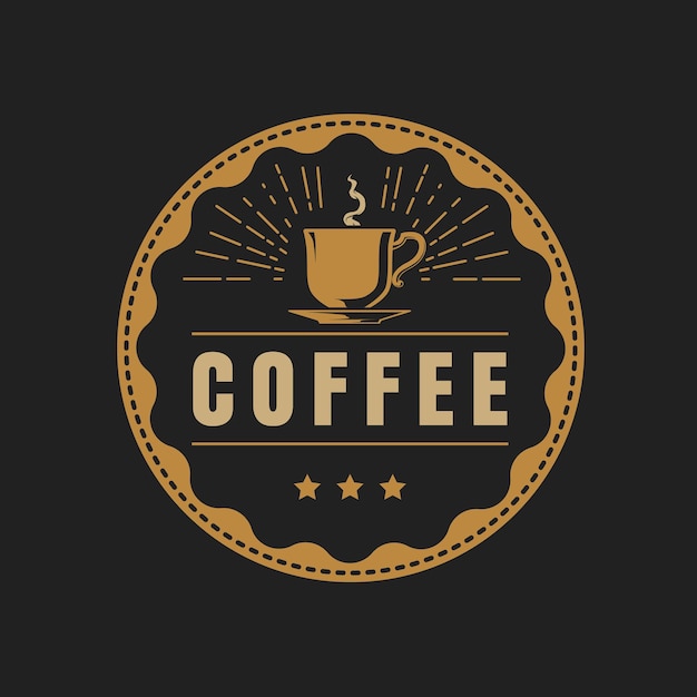 Vector logo retro de café